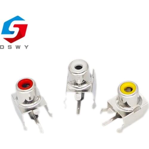 5PCS AV-8.4-3 AV Pin Jack 3 Color RCA Female Audio Video AV Socket Connector