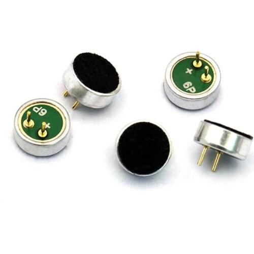 6*2.2mm Microphone Capacitive Electret Microphones Pick Up Sensitivity Electret Condenser 6mmx2.2mm Loudspeaker Mic For Arduino