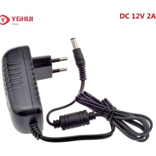 CCTV Accessories Power Supply AC 100-240V To DC 12V 2A For Security Surveillance Camera System