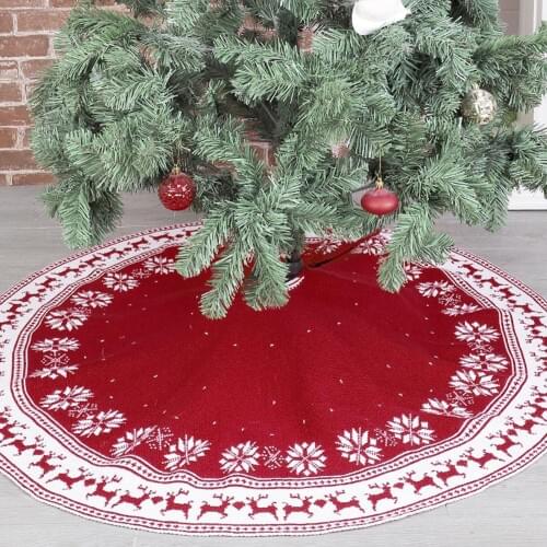 48 Inch Large Christmas Tree Skirt Reusable Xmas Tree Skirt for Christmas Decorations Tree Ornaments Holiday Festivals Gift