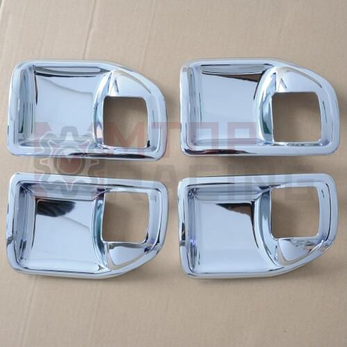 Chrome Interior Door Handle Bowl Covers Inner Trim For Jeep Wrangler JK 2007 2008 2009 2010 2011 2012 2013 2014 2015 2016 2017