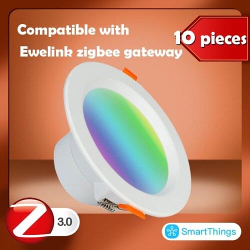 Smart Downlight RGB+cold Warm Light Dimming Lamp Support Alexa Echo Plus/show Zigbee Smartthings Hub Alice Smart Home ewelink