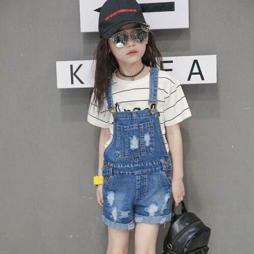 Teen Girls Overalls Cowboy Breastplate 2021 Teenage Pants Kids dungarees Denim overall Clothes for 2 3 4 5 6 8 10 12 14 Years