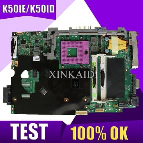 XinKaidi K50IE/K50ID Laptop motherboard for ASUS K40ID K50ID K40IE K50IE X50DI K40I K50I Test original mainboard