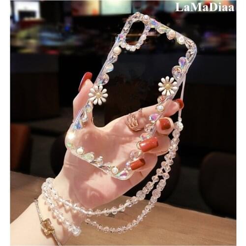 For HuaweiP8 P9 P10 P20 P30 P40 PLUS LiTE Mate10 20 30 Pro Lite Glitter Flower Crystal Diamond Clear Phone Case Soft Back Cover