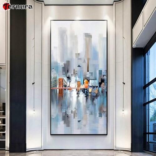 New diamond painting Modern and simple city impression cross stitch 5d diamond embroidery full Square round diamond mosaic large
