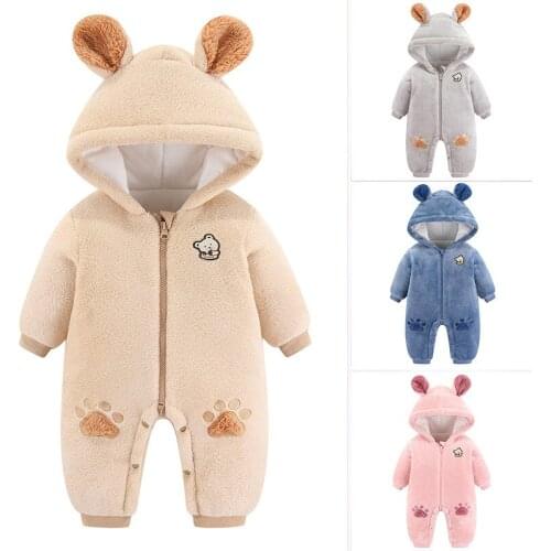 Baby clothes autumn winter clothes baby onesies hug clothes one year old out winter clothes super cute thick crawling clothes