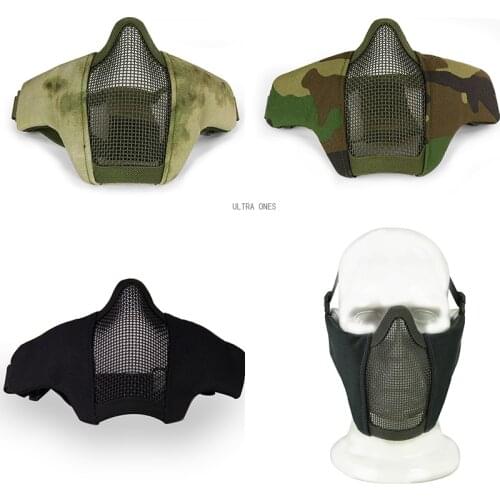 Hunting Shooting Mask Airsoft Tactical Breathable Paintball Combat Cs Army Mask Army Training Steel Military Cycling Masks Men
