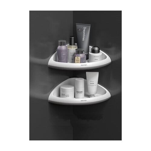 Plastic Shower Corner Shelf Bathroom Shampoo Shower Shelf Wall Mounted Storage Rack Organizer Bathroom Accessories Sets