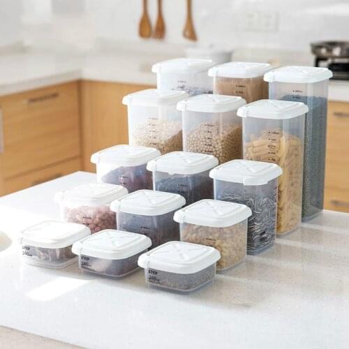1 Pc Tea Bean Grain Spice Food Grain Plastic Storage Box For Kitchen Fridge Container