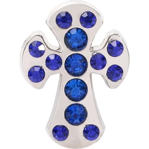 Silver Plated Anchor Belt Concho Screw Back Rhinestone Concho Leather Belt DIY Hardware Crystal Cross Accessories