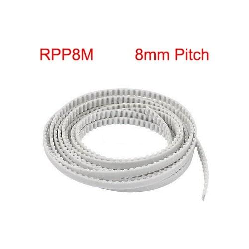 RPP8M 10mm 12mm 15mm 20mm Width 8mm Pitch Open Loop End PU Polyurethane Steel Wire Groove Cogged Linear Synchronous Timing Belt