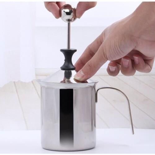 400ML Manual Milk Frother Stainless Steel cappuccino Milk Creamer Milk Foam Mesh Coffee Foamer Creamer Kitchen Applicance