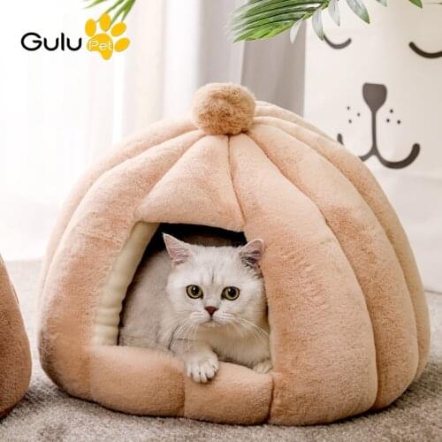 Warm Cat Bed House Bed for Puppy Windproof Pet Puppy Nest Shell Hiding Burger Bun for Winter