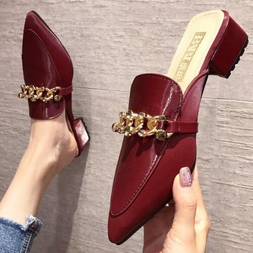 Womens Sandals 2021 Fashion Loafers Low Heels 1.57 Inches Mules Shoes Beautiful Summer Slippers（Size 35-39