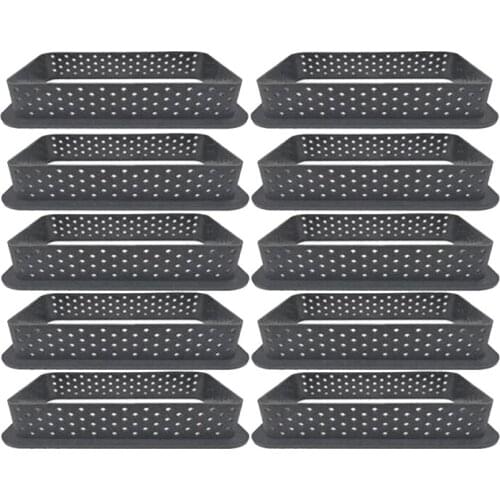 10Pcs Mousse Fruit Cake Ring Egg Tart Molds Dessert Mould Non Stick Heat-Resistant Bakeware Perforated Baking Tools