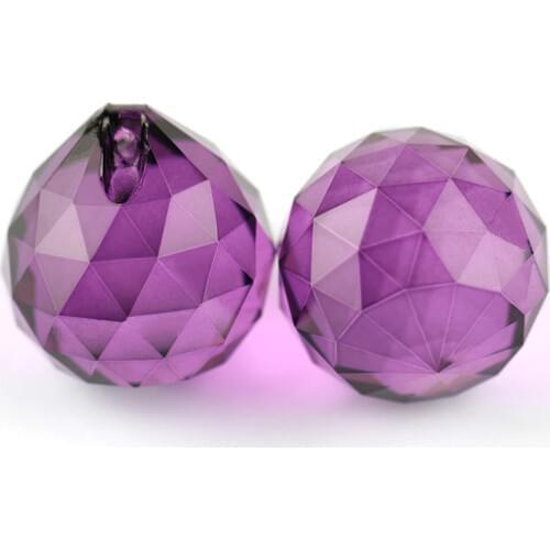 15-40mm Crystal Violet Faceted Ball Chandelier Part For Home Lamp Dcoration Crystal Chandelier Ball