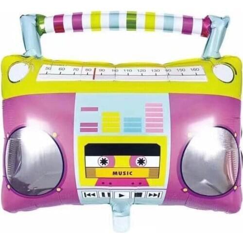 2pcs Radio/roller skates Foil Balloons Boombox Rollerblade for Birthday Wedding Party Decorations Foil Balloons Kid Boy toy Bab