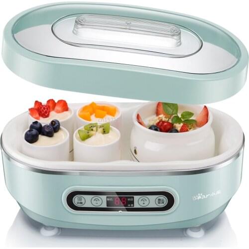 3C Automatic natural ceramics Yogurt Maker Natto/Rice Wine maker NTC thermostat with 2+8 liners Microcomputer timing
