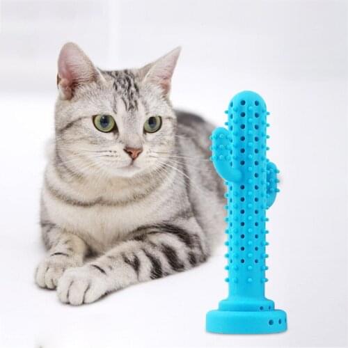 5pcs Silicone Mint Cat Toy Pet Catnip Soft Clean Teeth Toothbrush Chew Cats Toys Molar Stick Teeth Cleaning Kitten Pet Products