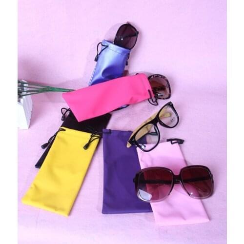 500pcs Waterproof leather plastic sunglasses pouch soft eyeglasses bag glasses phone cloth case