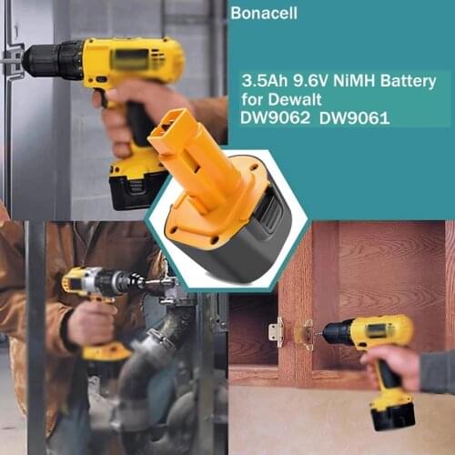 3.5Ah NiMH for Dewalt 9.6V Battery DW9062 DW9061 DE9036 DE9061 DE9062 DW926 DW955K DW955 Replacement Battery Cordless Power Tool