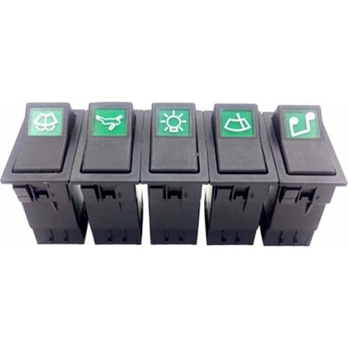 Excavator wiper headlight water spray switch excavator accessories For DOOSAN DH220/225/258/300-5-7-9 DX DAEWOO
