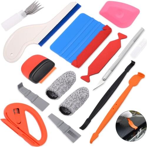 Car Accessories Vinyl Wrap Decal Tools Carbon Fiber Squeegee Gasket Tuck Tools Kit for Window Tinting Installation