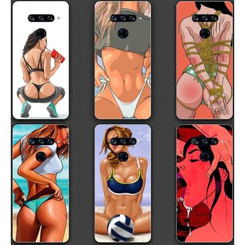 For LG V40 V30 V20 V60 V50 ThinQ 5G Plus Cases Soft Silicone Fashion Sexy woman Phone Case Cover for LG Stylo 6 5 4 X Power 3 2