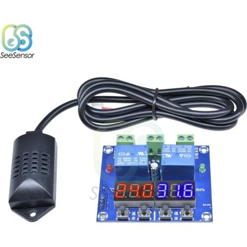 XH-M452 DC 12V LED Digital Thermostat Temperature Humidity Controller Regulator Module Thermometer Hygrometer Dual Output