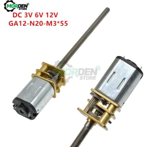 GA12-N20-M3*55 DC 3V 6V 12V Micro Speed Gear Motor Reduction Gear 60 100 150 200 300 400 500 600 1000RPM With Metal Gear Wheel