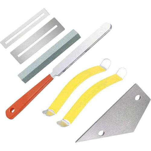 Guitar Fingerboard Luthier Tool,Guitar Fret Crowning File, Fret Leveling Beam Sanding Leveler Beam and Guitar String Spreaders