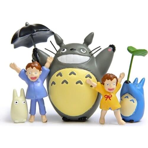 Hot ! NEW 1cm-6cm 5pcs/set mini My Neighbor Totoro Tonari no Totoro action figure toy Christmas gift lm6
