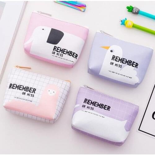 M016 Cute Women Purses Cartoon Animal Pattern Waterproof Pu Leather Coin Bag Women Girl Gift Wholesale