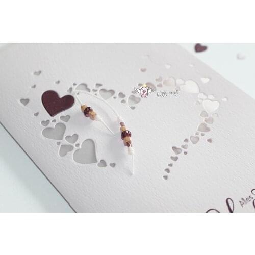 Mmao Crafts Metal Steel Cutting Die New Love heart shape strip Stencil For DIY Scrapbooking Paper/photo Cards Embossing Dies