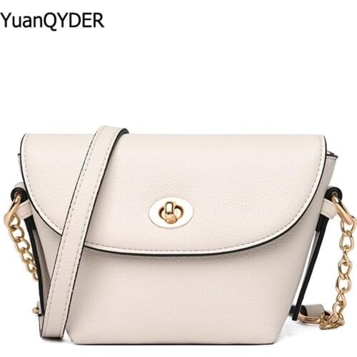 Fashion Chain Shoulder Strap Design Ladies Shoulder Bag Solid Color Women Messenger Bags High Quality PU Leather Womens Wallet