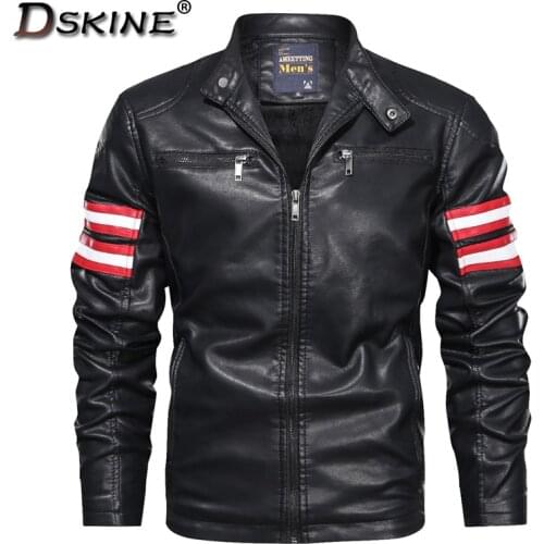 Mens Pilot Leather Jacket Jacket Autumn and Winter Men Fleece Keep Warm Fashion Casual Water Proof Pu Biker Vintage Coat Male