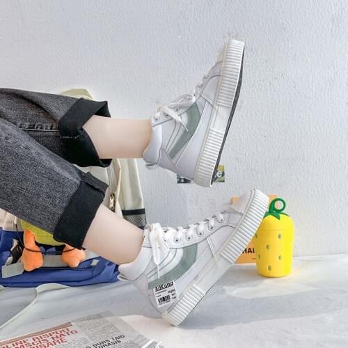 New Womens Hip Hop Leather Sneakers Female Stripe Casual Skate Shoes Breathable White Sports Running Shoes Zapatos Mujer