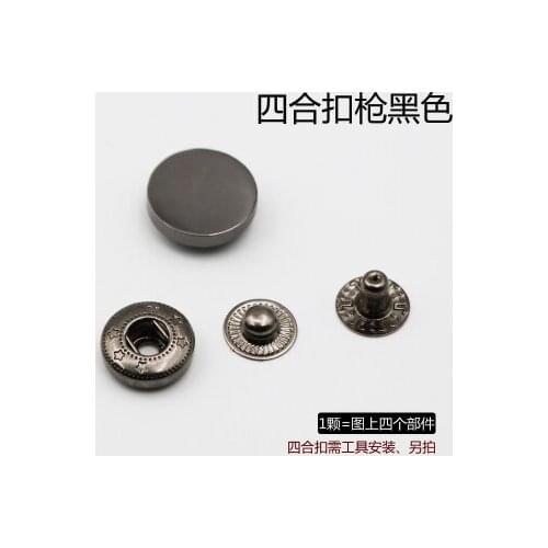 Free shipping 20pcs/lot zinc alloy gun black metal snap buttons Coat down jacket clothing hidden-interlocking button 15mm-25mm
