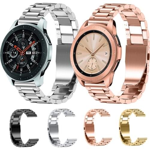 18mm 20mm 22mm Stainless Steel Watchband for Samsung Galaxy Watch 42mm 46mm Active 2 Gear S2 S3 Strap Band for Huawei GT Huami