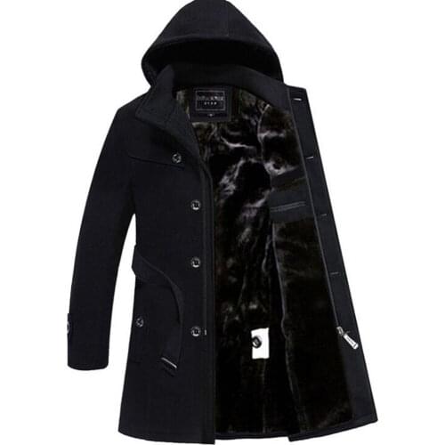 Ages 18-35 Years Old Wool Coat Long High Quality Mens Coat Fashion Cape Wool Coat Coat Warm Outwear