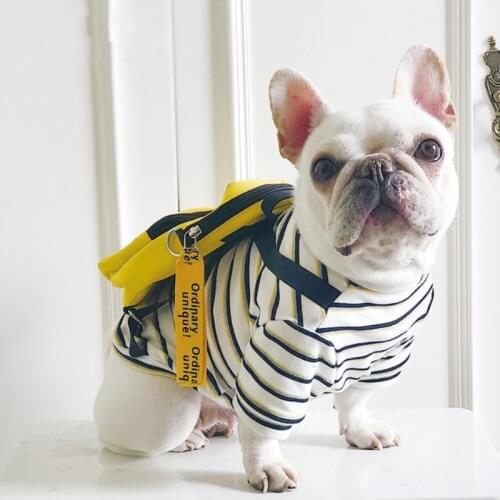 French Bulldog Clothes Hoodie Spring Autumn Pet Dog Clothing Pug Dog Coat With Backpack Schnauzer Costume Outfit Dropshipping