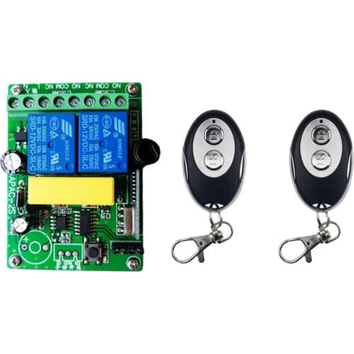Universal 433mhz / 315mhz 220 v 2 ch 2 Channel RF wireless radio remote control lighting switch receiver transmitter relay