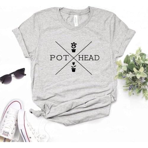 Pot Head flower Women Tshirts Cotton Casual Funny t Shirt For Lady Top Tee Hipster 6 Color NA-608