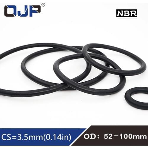 10PC/lot Rubber Ring NBR Sealing O Ring CS3.5mm OD52/55/56/57/58/60/65/70/75/80/85/90/95/100mm O-Ring Seal Gasket Ring Washer