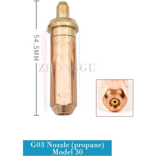 10pieces Per Lot G03 Model30 Nozzle Flame Cutting Consumable Gas Cutting Metal Hand Operated Torch Tips Suitable for Propane