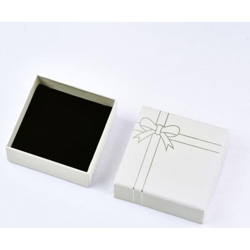 12pcs Beige Square Cardboard Jewelry Set Boxes for Ring Earring Necklace Gifts Packaging Box with Sponge Inside 8.5x8.5x3.6cm