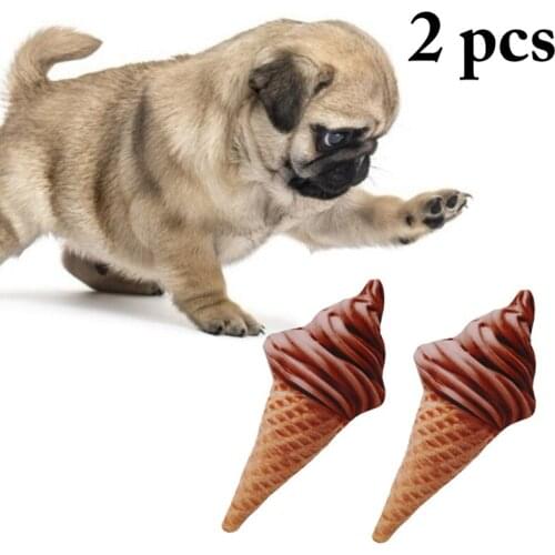 2PCS Dog Squeaky Toy Bite-Resistant Pet Toy Shrimp Cabbage Ice Cream Shape Toys Realistic Cat Chewing Toys Premium Pet Supplies