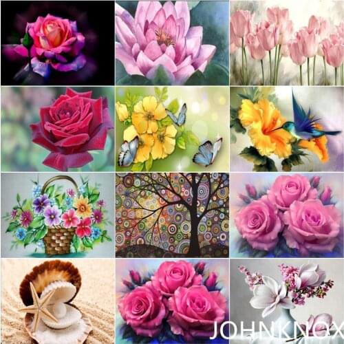 5D Diy Diamond Painting Flower Diamond Embroidery Full Round&square Drill Diamond Mosaic Cross Stitch Home Decor Handcraft