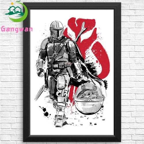 Diamond Painting Lone Hunter and Cup Full Square Round Diy 5d Cartoon Diamond Embroidery Mosaic Gift Home Decor Cross Stitch art
